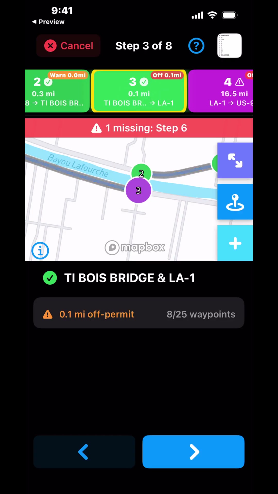 Step verification with color-coded tiles