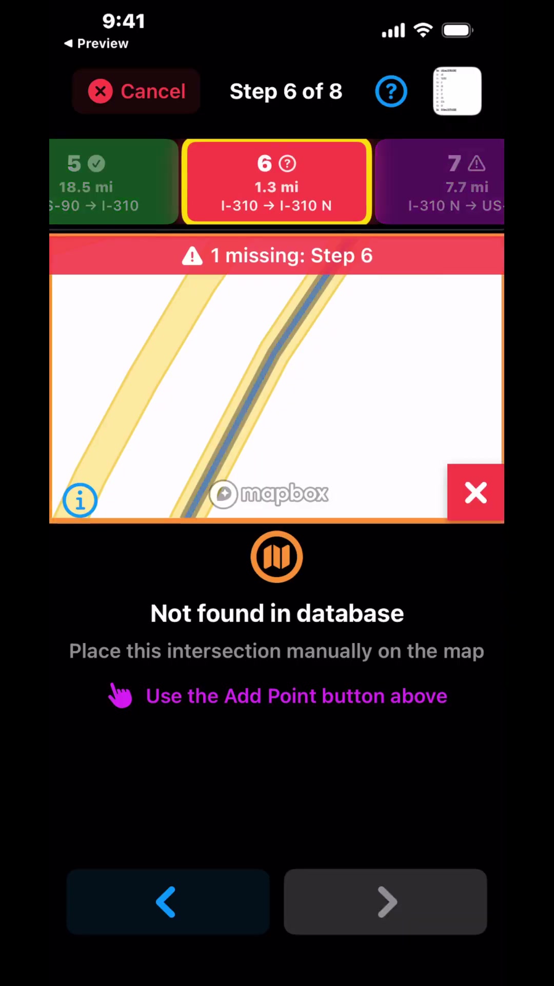 Manual intersection placement
